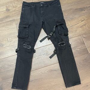 Rue21 mens cargo jeans with straps